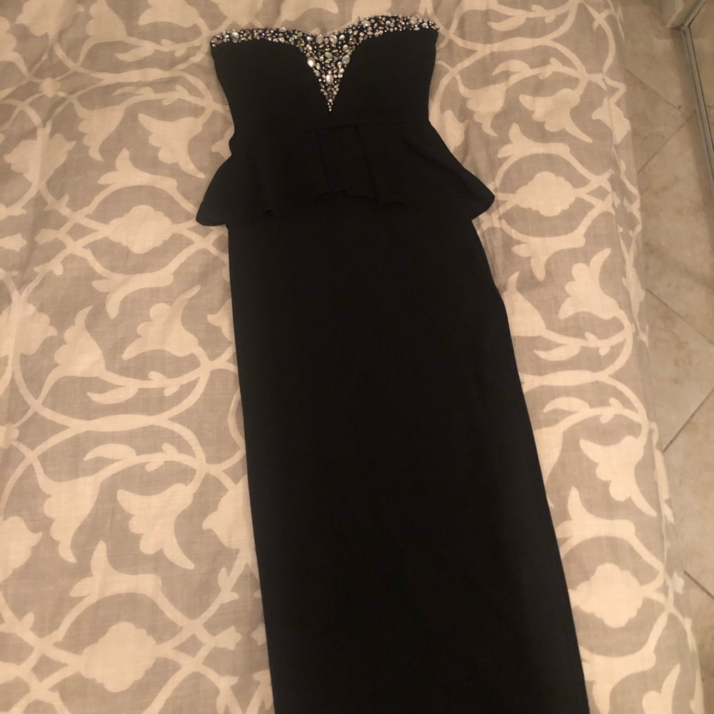 Black strapless gown/dress